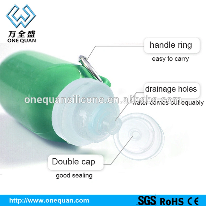 Big Promotion Free Durable and Foldable Silicone Water Bottle/Collapsible and Portable Water Bottle for Travel and Sports