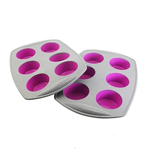 Double color silicone baking tray silicone circular baking tray