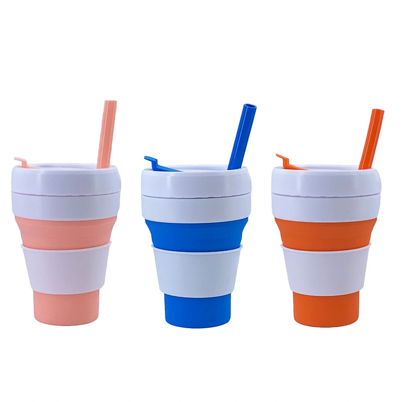 Portable Silicone Collapsible Travel Cup/Coffee Mug BPA Free Food-Grade Silicone Folding Camping Drinking Cup
