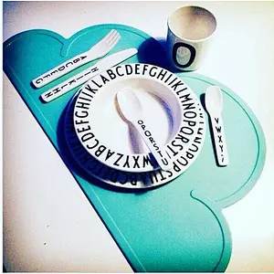 Silicone Non Slip Placemat for Kids Baby Toddlers  BPA Free Placemats Set