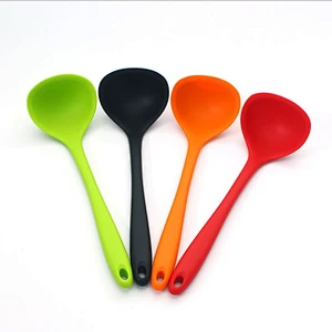 Long handle eco friendly different type of silicone spoon