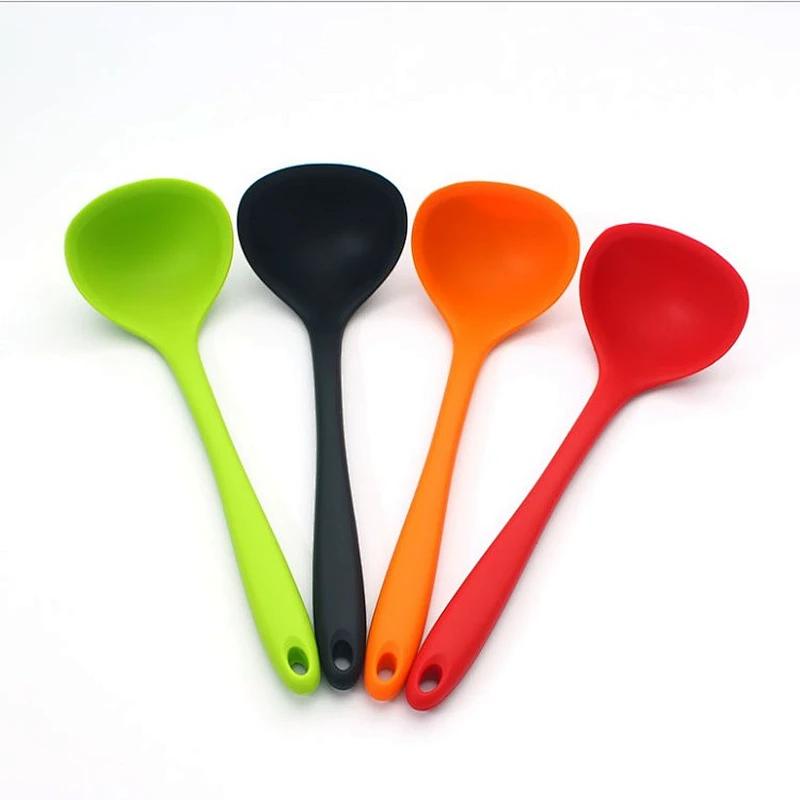 Long handle eco friendly different type of silicone spoon