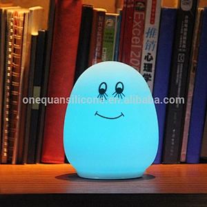 Egg Sensor Tap Control LED Night Light For Children Baby Kids Bedside Lamp