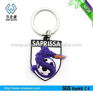 Custom silicone mini blank metal promotion key chain toy holder ring