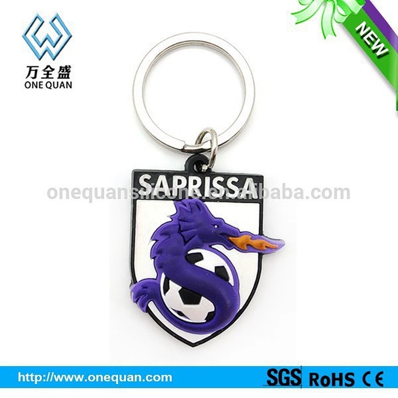 Custom silicone mini blank metal promotion key chain toy holder ring