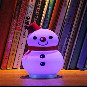 Christmas Snowman Rechargeable LED Silicone Multi Color Lamp Decoration Lighting