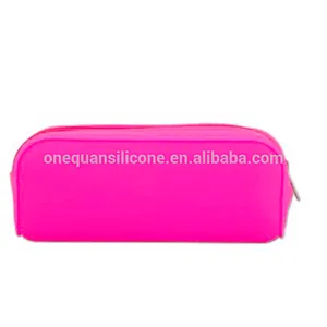 Candy-colored Silicone Pencil Case Zipper Pen Bag Multifunctional Handbag School Supplies Cute Stationery Cosmetic Pouch
