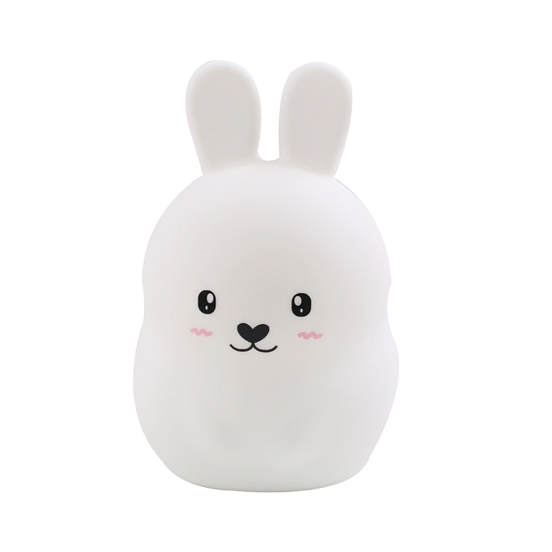 Rabbit Night Light for Children Cute Silicone Baby Night Light with Touch Sensor
