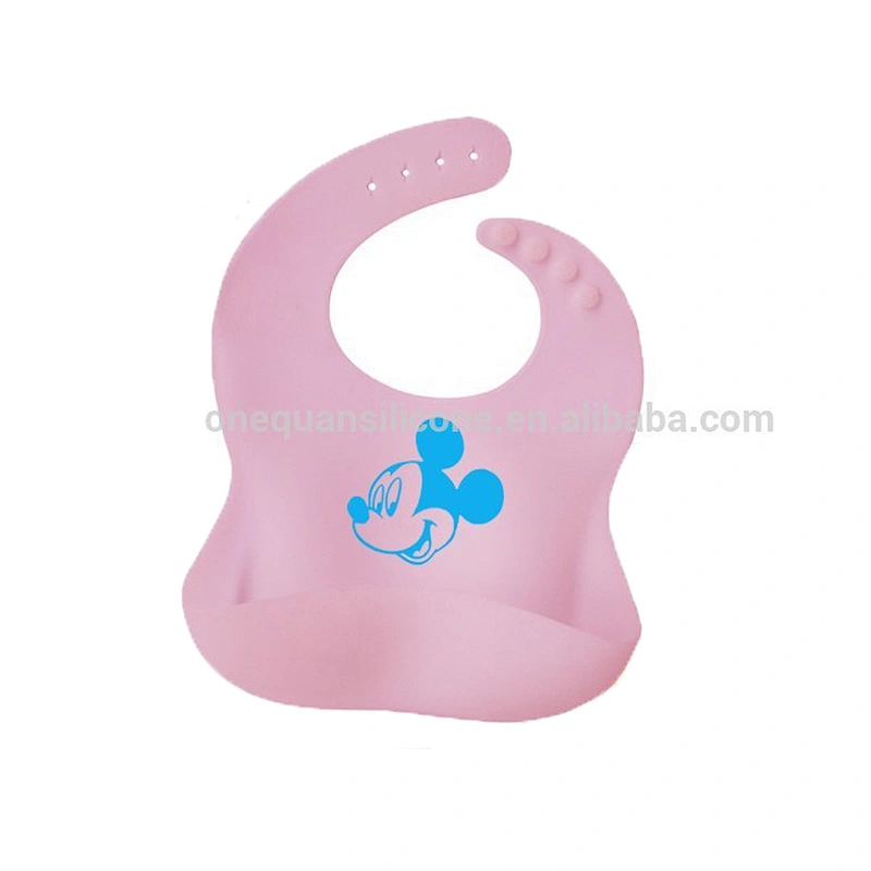 High Quality Cute Animal Print Silicone Baby Bibs For Gifts
