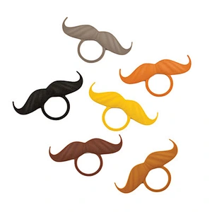 2020 New Design Best-Selling Silicone Rubber Mustache Shape Bottle Marker For Gifts