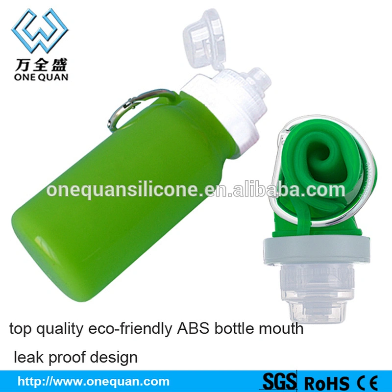 Big Promotion Free Durable and Foldable Silicone Water Bottle/Collapsible and Portable Water Bottle for Travel and Sports
