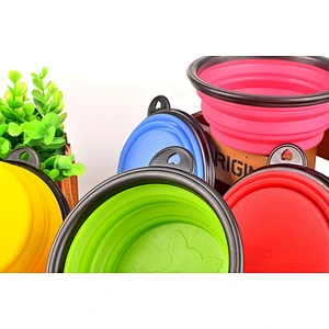 2019 high quality Animal food storage new silicone foldable pet bowl