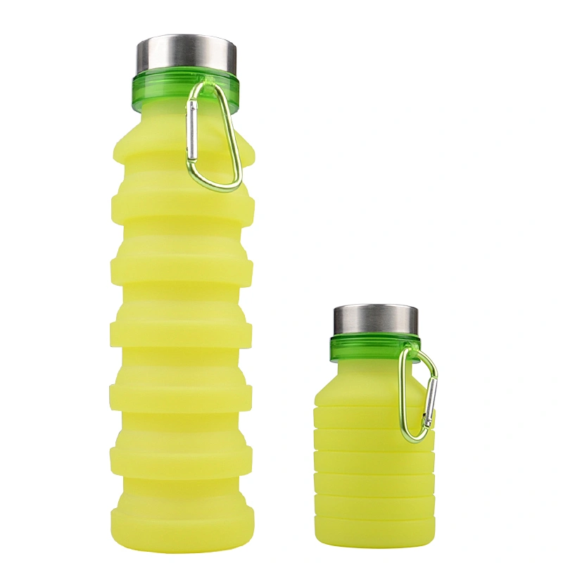 Collapsible Silicone Water Bottle  Foldable Bottles Used for Travel Hiking Camping Sports and Outdoor Activities