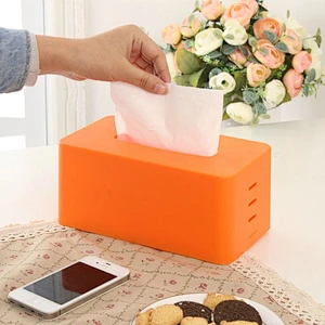 Factory Hotel Supply Cheap Silicone Tissue Square Box For Hotel And Restaurant
