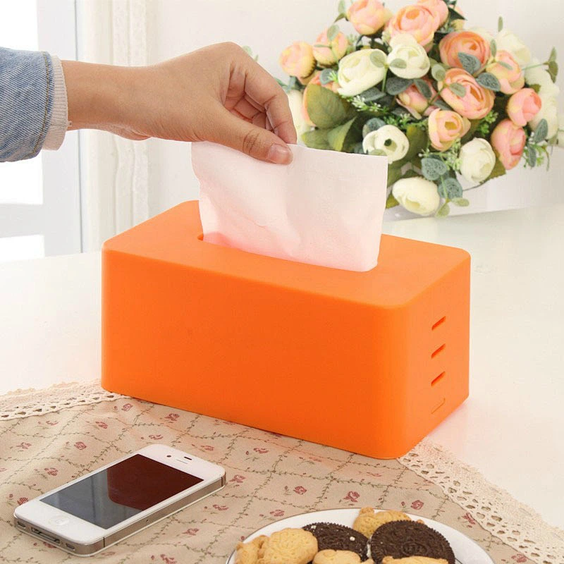 Factory Hotel Supply Cheap Silicone Tissue Square Box For Hotel And Restaurant