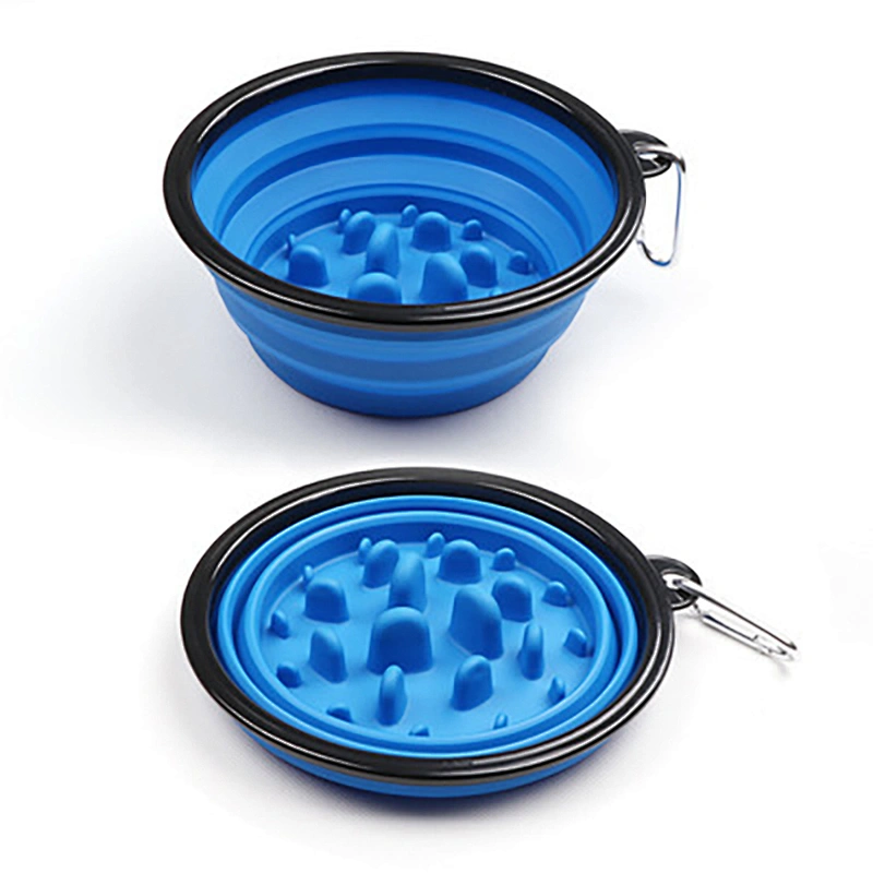 Collapsible Portable Colorful Food Grade  Easy Carry dog food bowl