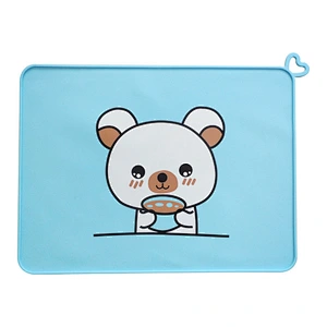 2020 BPA FREE OEM Disposable Silicone Bear Placemat for Baby