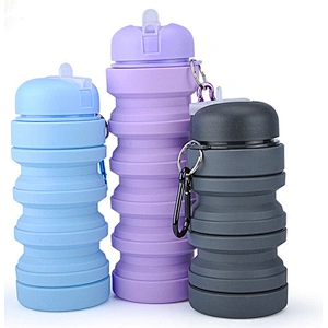 Rollable collapsible hot sport water bottle for kids