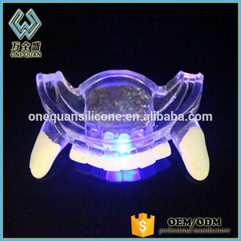 Halloween Prop Transparent Led Flash Tooth Braces