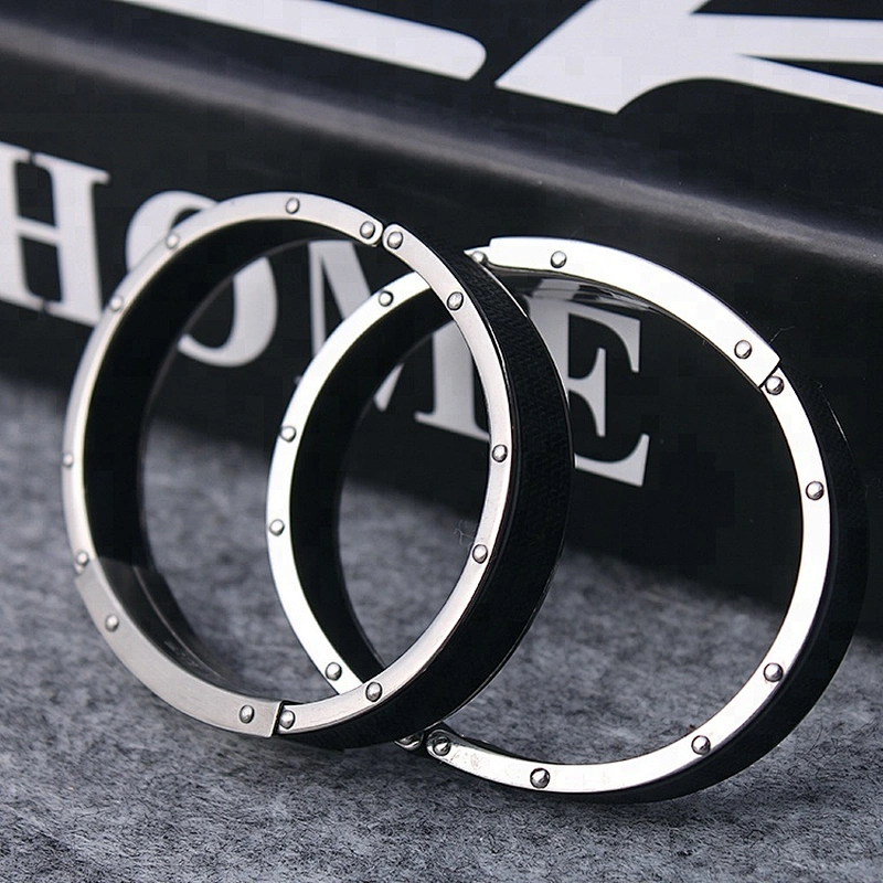 Black Stainless Steel Therapy Health Emergency Medical Alert ID Bracelets Customs Engraving
