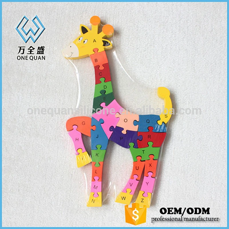 Silicone Factory Creative Kids DIY 3D Puzzle Giraffe Animal Toy