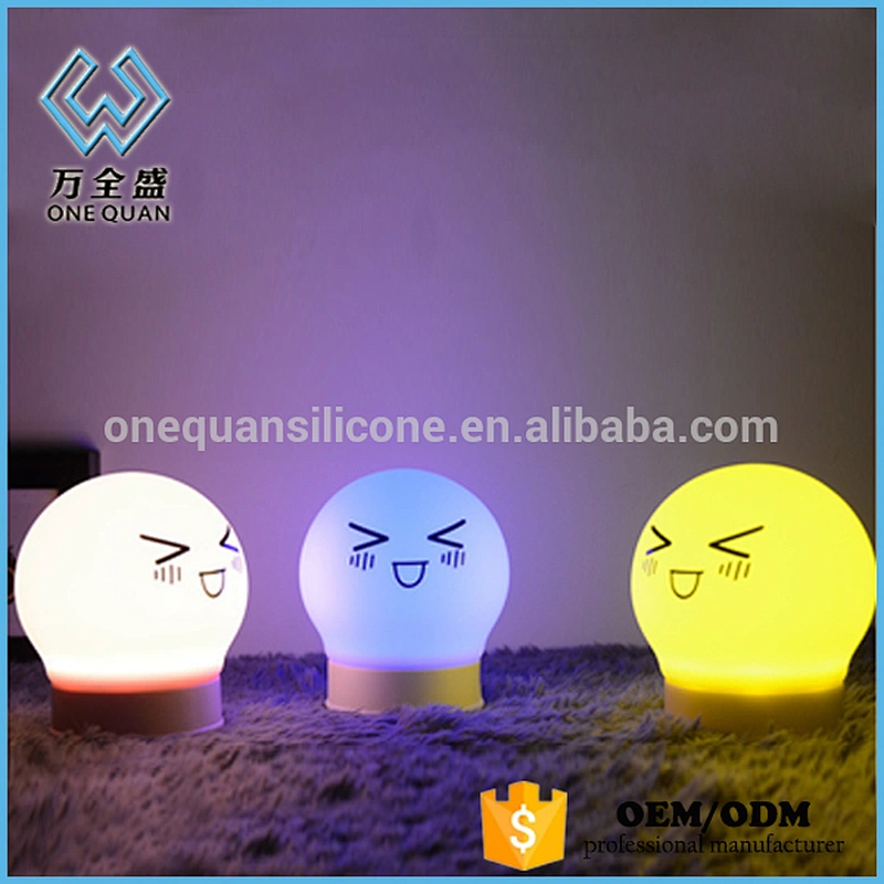 Novelty Creative 7color Led silicone Night Light With 1800mAH Battery