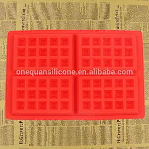 Silicone Red Color Custom Baking Mat Waffle Mold For Baking Utensils
