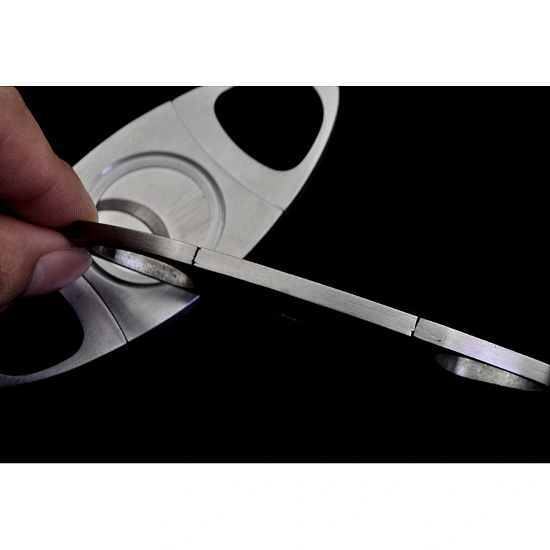 Amazon Choice Quality Importing Stainless Steel Cigar Cutter Custom Logo Guillotine Double Cut Blade Cigar Accessories
