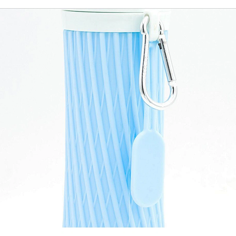 Sports silicone water bottle waistline shape