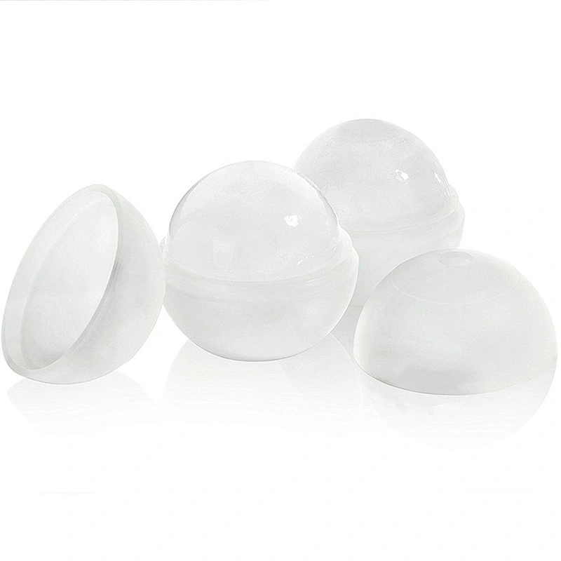 Factory Direct Sale Ball Shape Custom Ice Cube Tray with Cover 3D Ice Tray Cake Mold