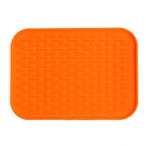 Heat Resistant Silicone Pot Holder, Kitchen Anti-skid Waterproof Table Mat, Glass Cup Plate Draining Tray