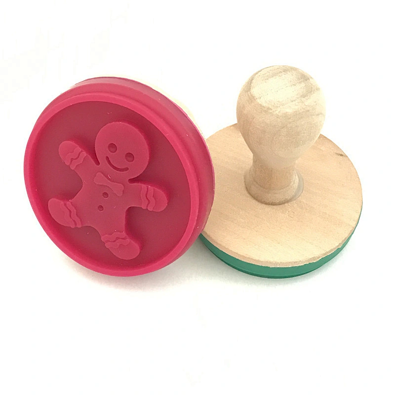 Christmas Heat Resistance Round Stamp Silicone Cookie Cutter Set