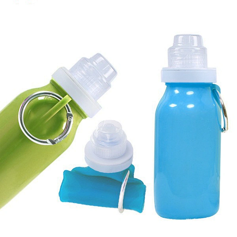 Big Promotion Free Durable and Foldable Silicone Water Bottle/Collapsible and Portable Water Bottle for Travel and Sports