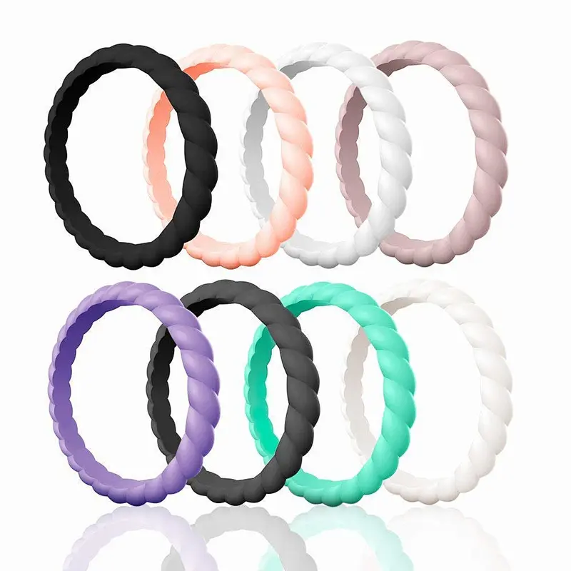 Men's Silicone Rubber Wedding Ring for Women's wedding non-toxic, skin safe