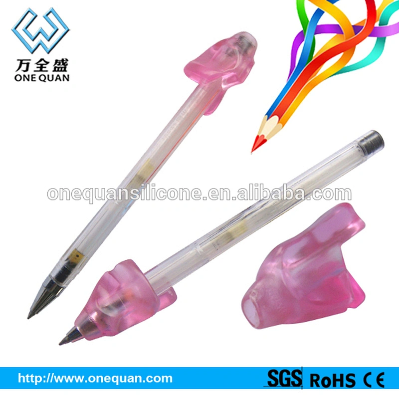 factory wholesale school supplies little fish silicone pencil grip for children with soft hand feeling and cute design