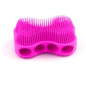 Handheld Rubber Baby Bath Scrub Brush Clean Face Brush