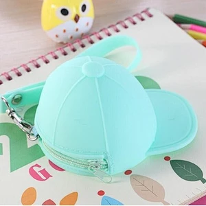 Cute Cartoon Candy-colored Silicone Baseball Cap Coin Bags Mini Hats Key Case Silicone Female Female Purse