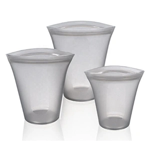 Food Storage Silicone  Bags BPA FREE Multipurpose Good Reusable Storage Lfgb 1000ml/1500ml Silicone Cups