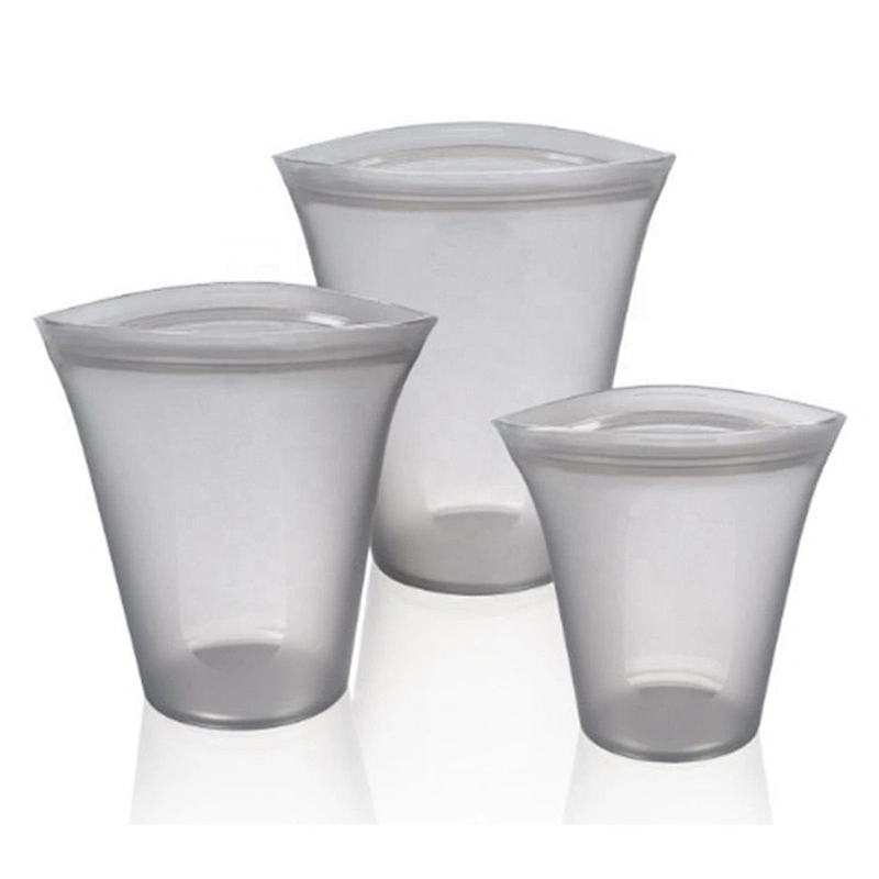 Food Storage Silicone  Bags BPA FREE Multipurpose Good Reusable Storage Lfgb 1000ml/1500ml Silicone Cups