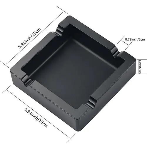 15X15 cm Groove Size 2 cm Eco Friendly Unbreak Heat Resistant Custom Logo Silicone Ashtray Cigar Ashtray Silicone
