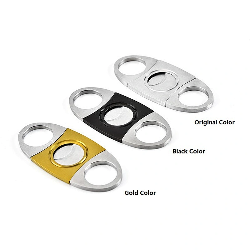 Factory Hot Sale Stainless Steel High Quality Metal Cigar Cutter Hand Cutter Thin nogap Cutter Hardness