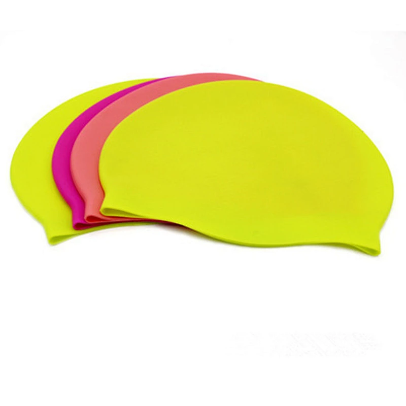 Silicone Solid rubber Swim Cap for summer swimming