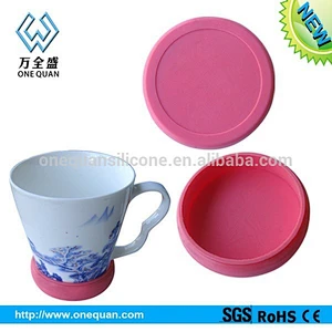 Factory wholesale reusable food-grade silicone cup saucer coffee cup saucer