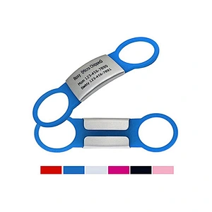Custom Personalized Silicone Dog tag Stainless Steel QR Code Pet Tag
