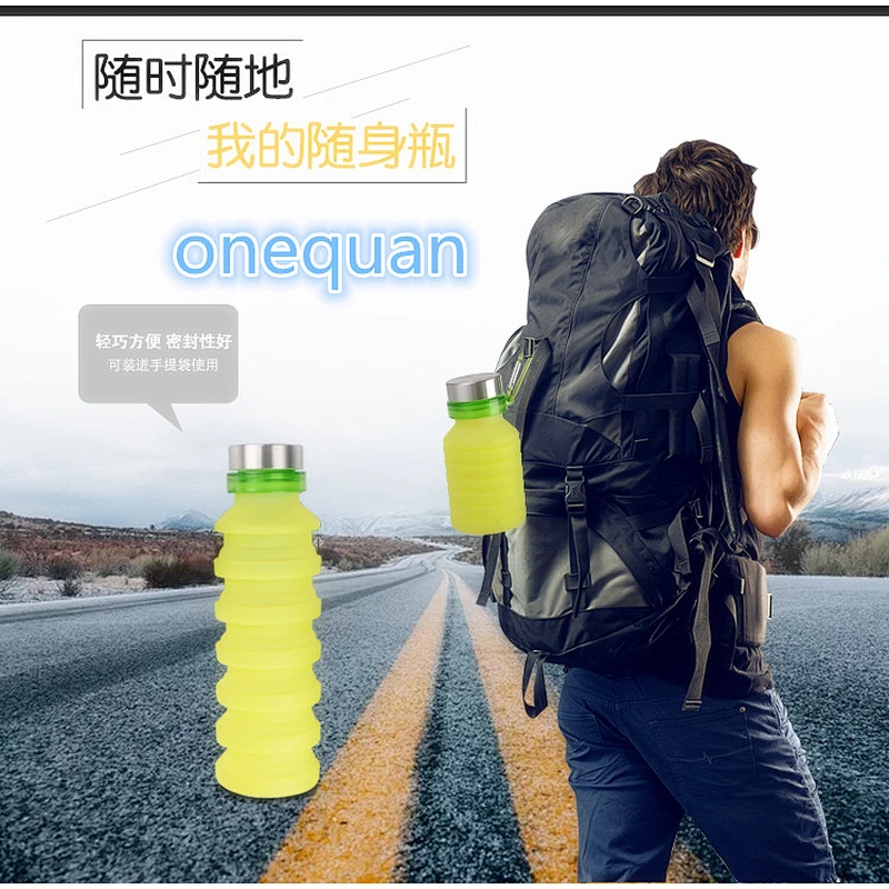 2019 Amazon Sport High Quality  Portable Collapsible Water Bottle