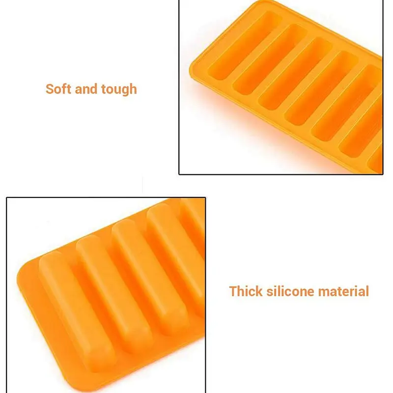 FDA Silicone Finger Rectangle Sharped Silicone Ice Mold Trays Cake Mold Baking Mold