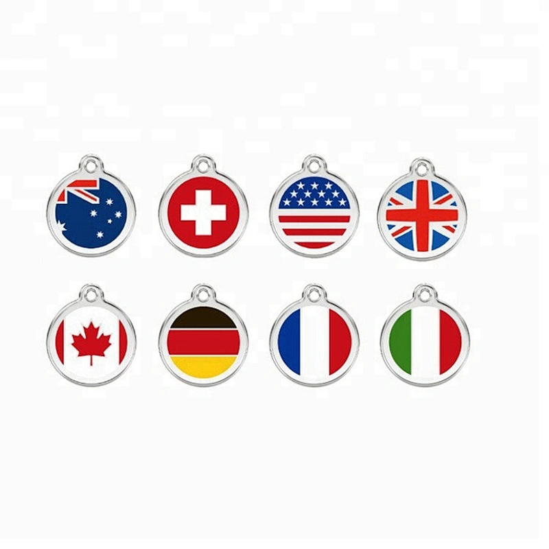 QR Code Smart Round Coated Metal Tag and Ring