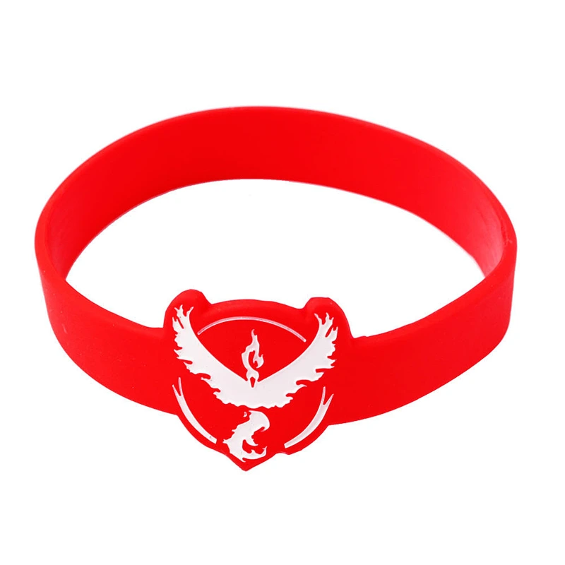 Factory wholesale cheap price Pokemon go wristband silicone bangles bracelet for outdoor and promotional gift