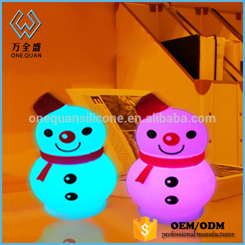 Custom Cute animal shape silicone led night light for child