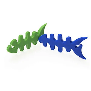 Silicone Fish Bone Earphone Cable Cord Winder Wrap Fishbone Headphone Holder